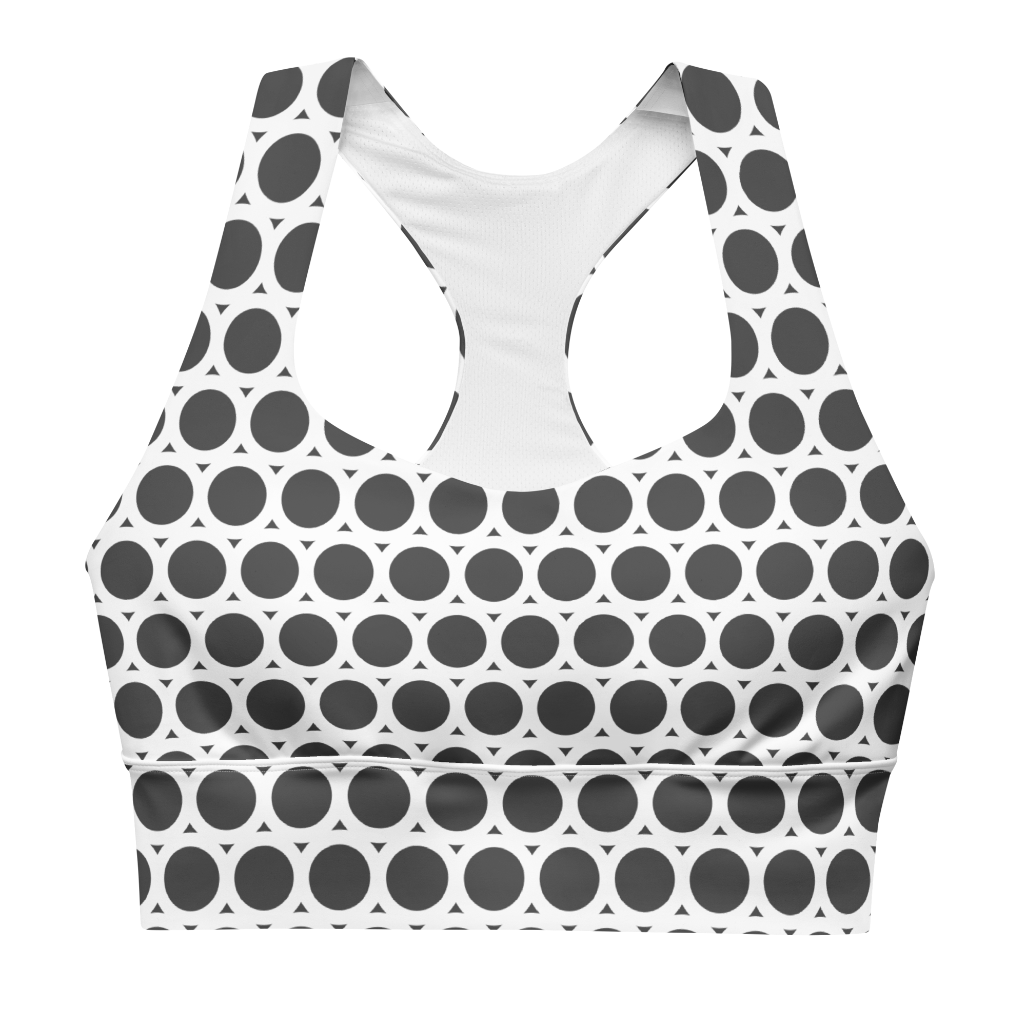 Women's Pattern Art Longline sports bra (Grey)