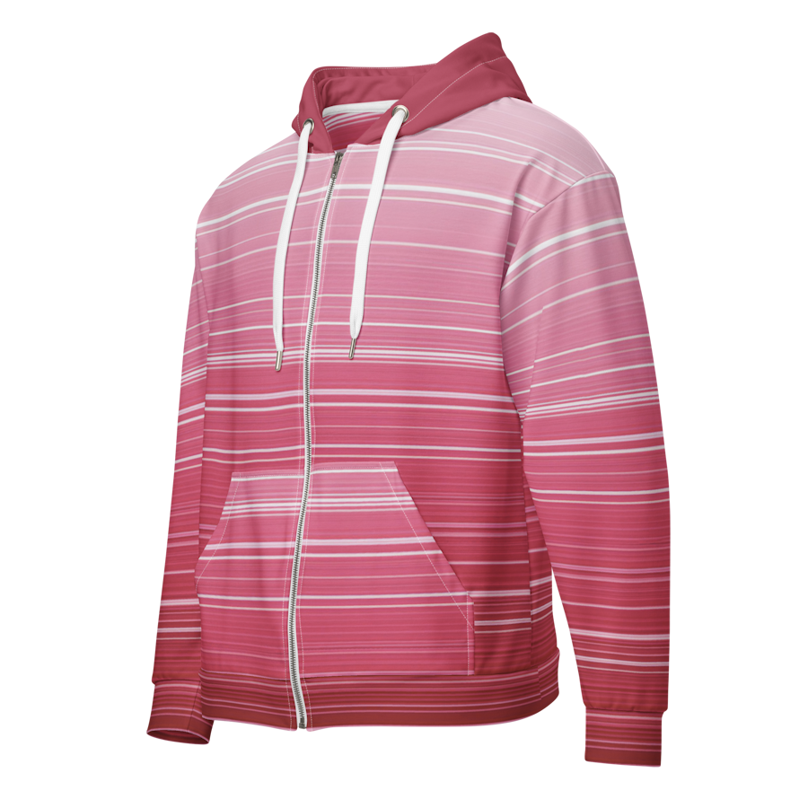 Women's Zip Hoodie Rose Pattern Art