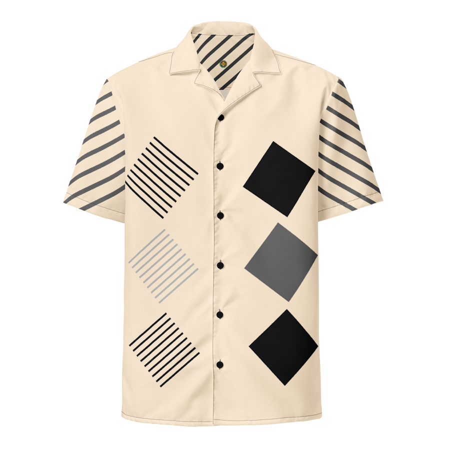 Unisex Design Art button shirt (Sand)
