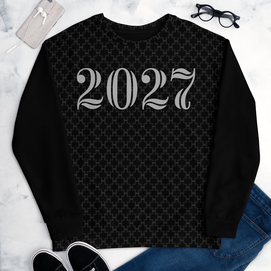 Unisex Pattern Art Sweatshirt New Year Theme 2027 (II)
