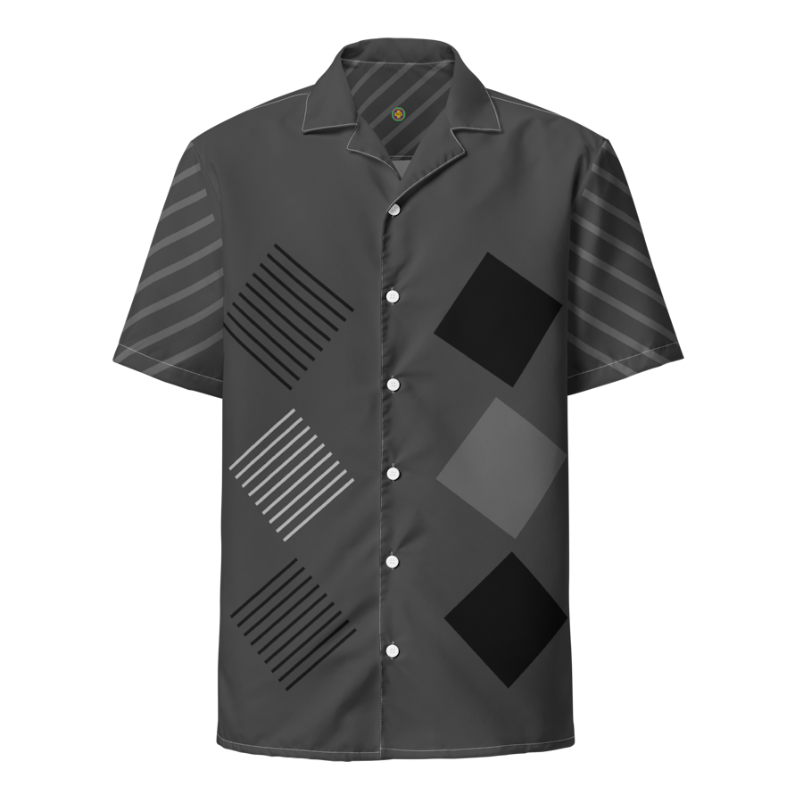 Unisex Design Art button shirt (Gray)
