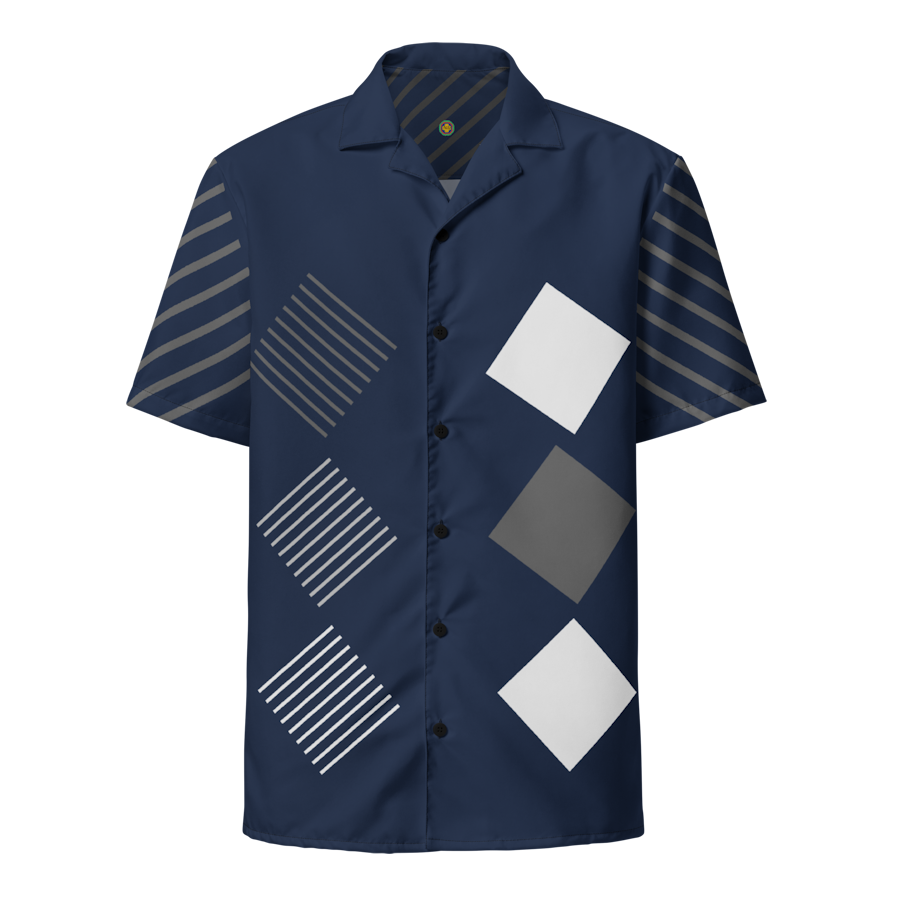 Unisex Design Art button shirt (Blue)