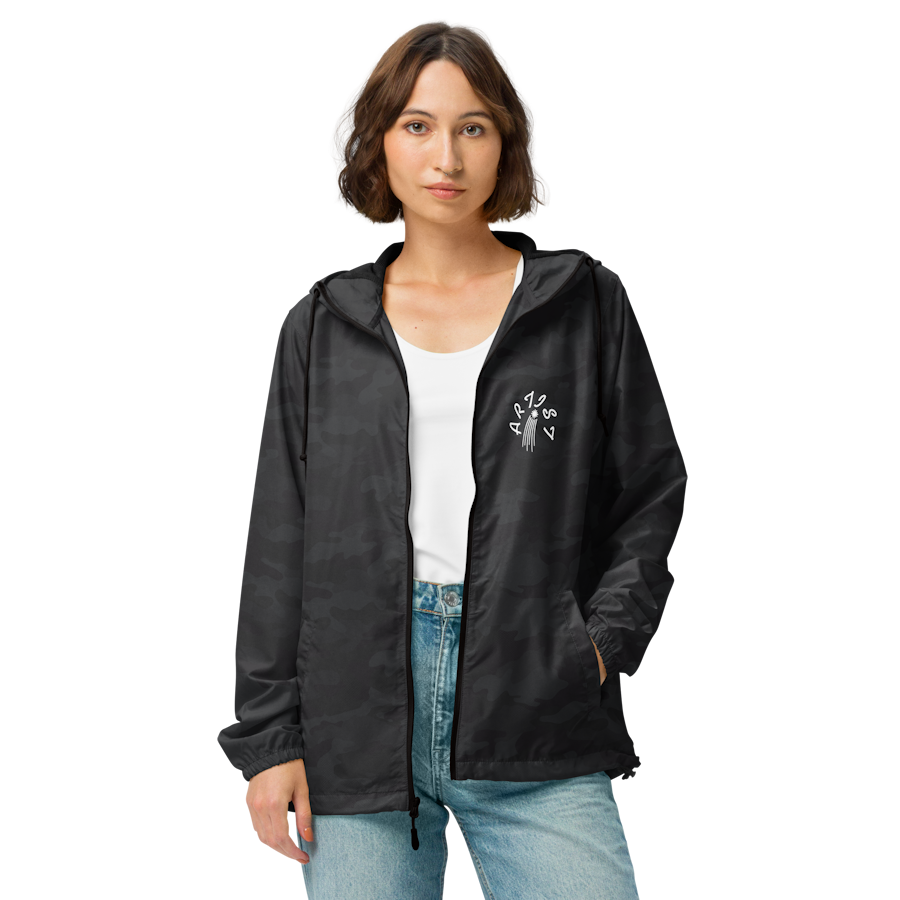 unisex-lightweight-zip-up-windbreaker-black-camo-front-6a491b35aebde.png
