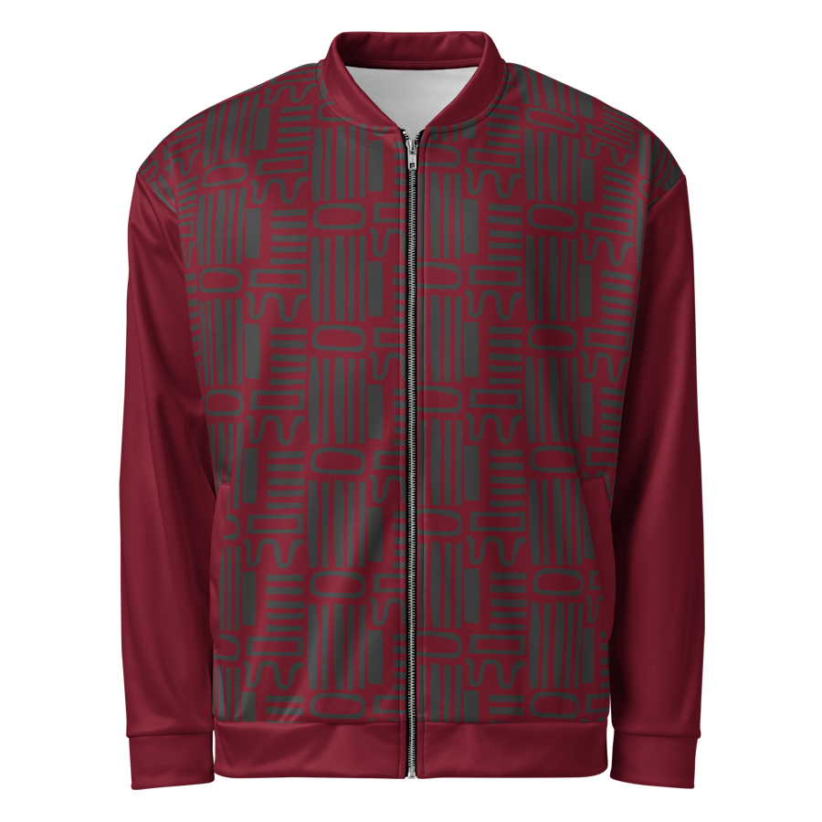 Men's Pattern Art Jacket  (Burgundy)