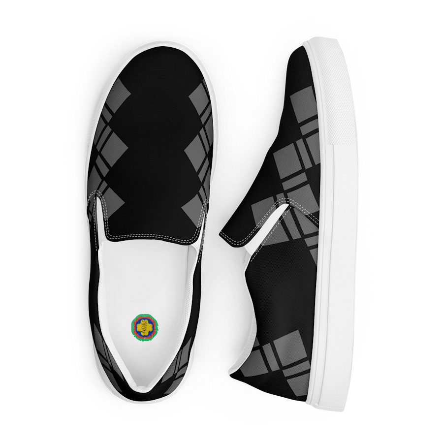 Men’s slip-on canvas shoes - Black & Gray