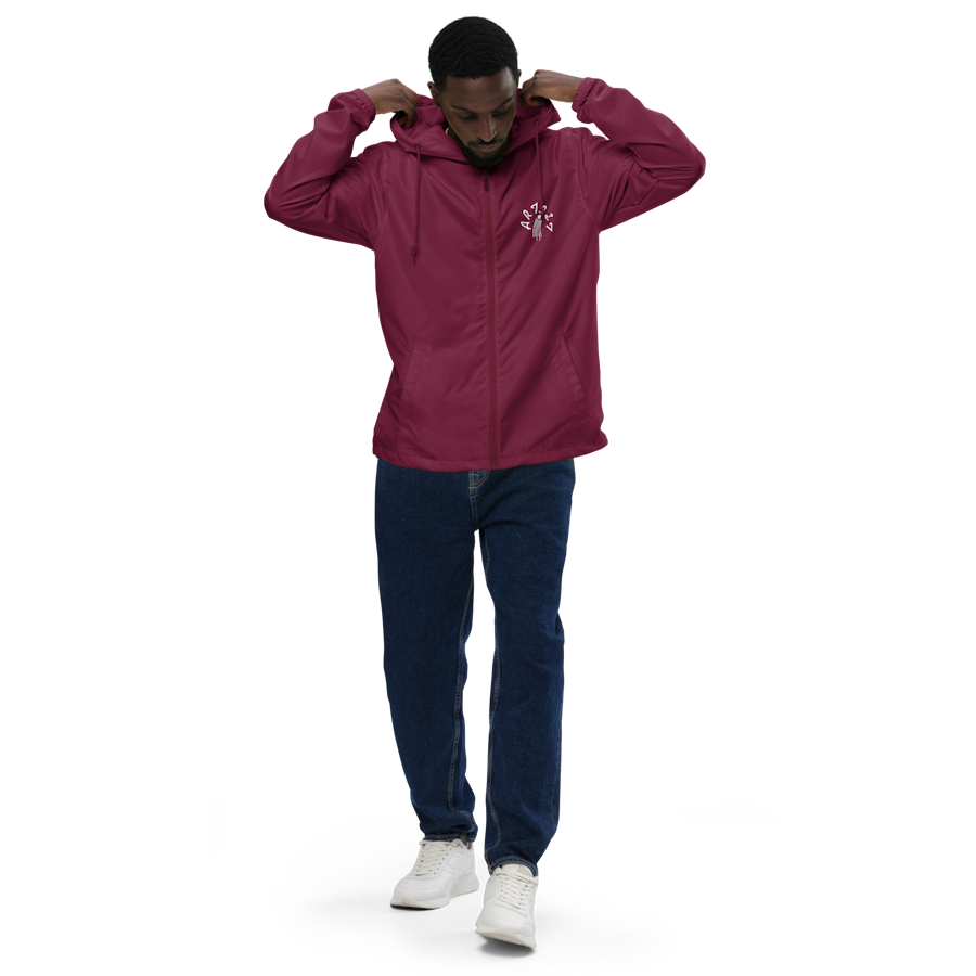 unisex-lightweight-zip-up-windbreaker-maroon-front-6a491b35af0ba.png