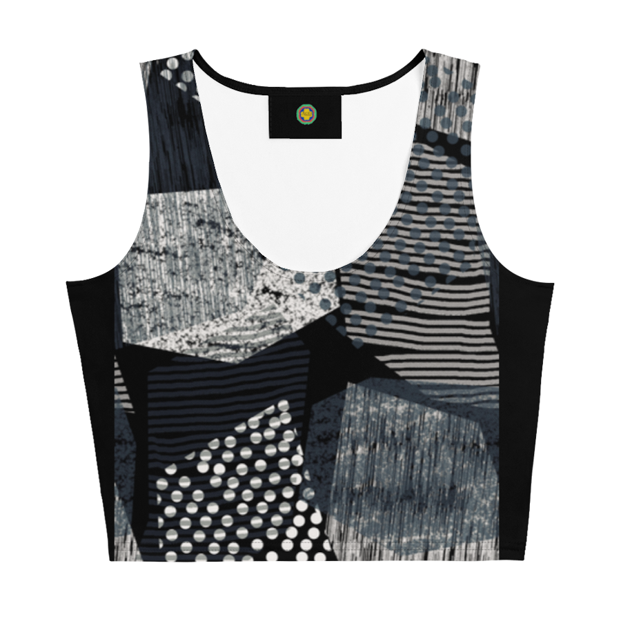 Women's Abstract Art Crop Top Tee