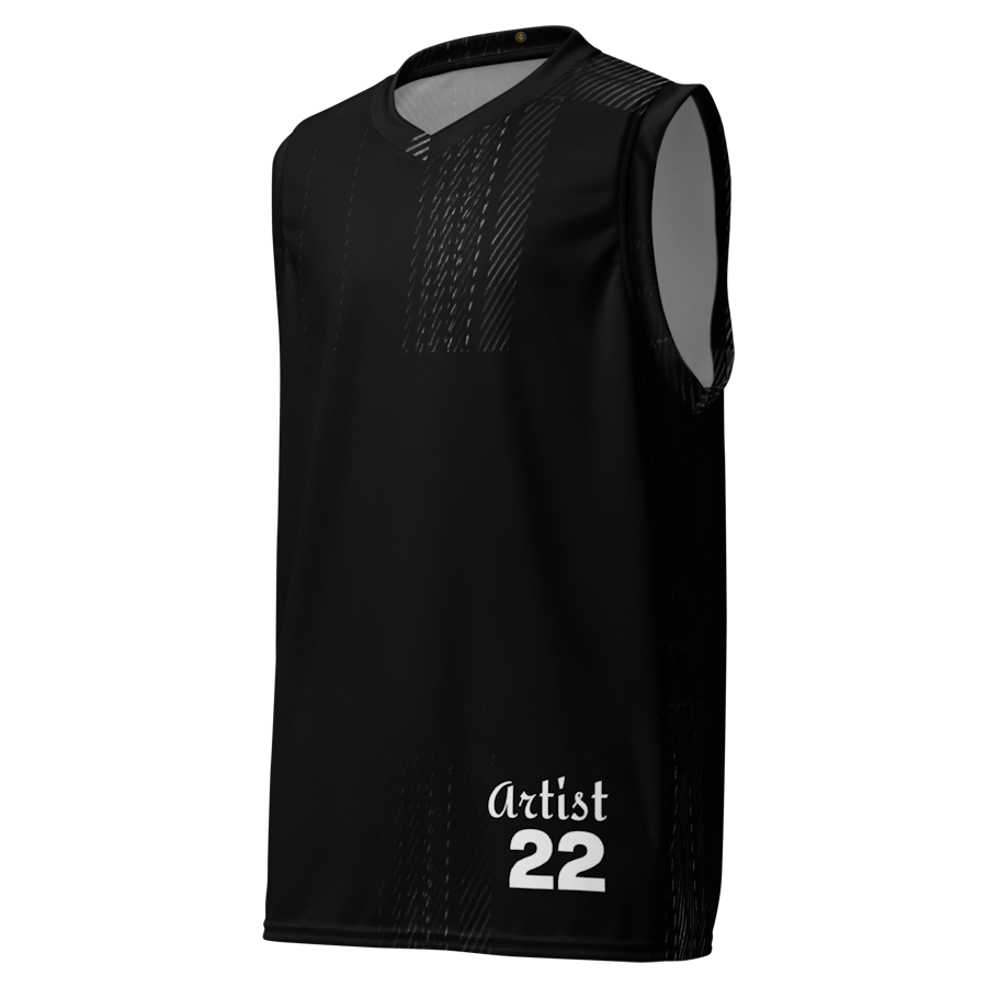 Artist unisex recycled polyester fabric  basketball jersey