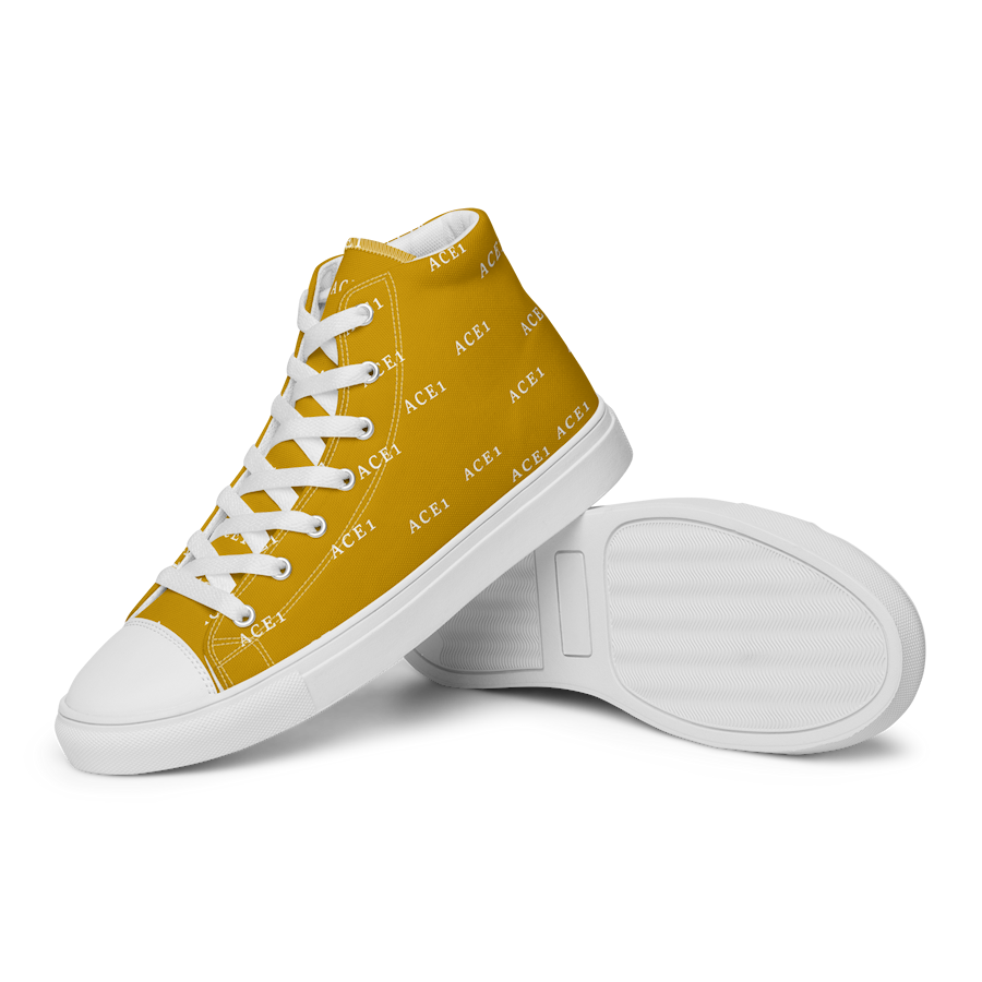 Men’s high top canvas shoes (ACE1) Gold