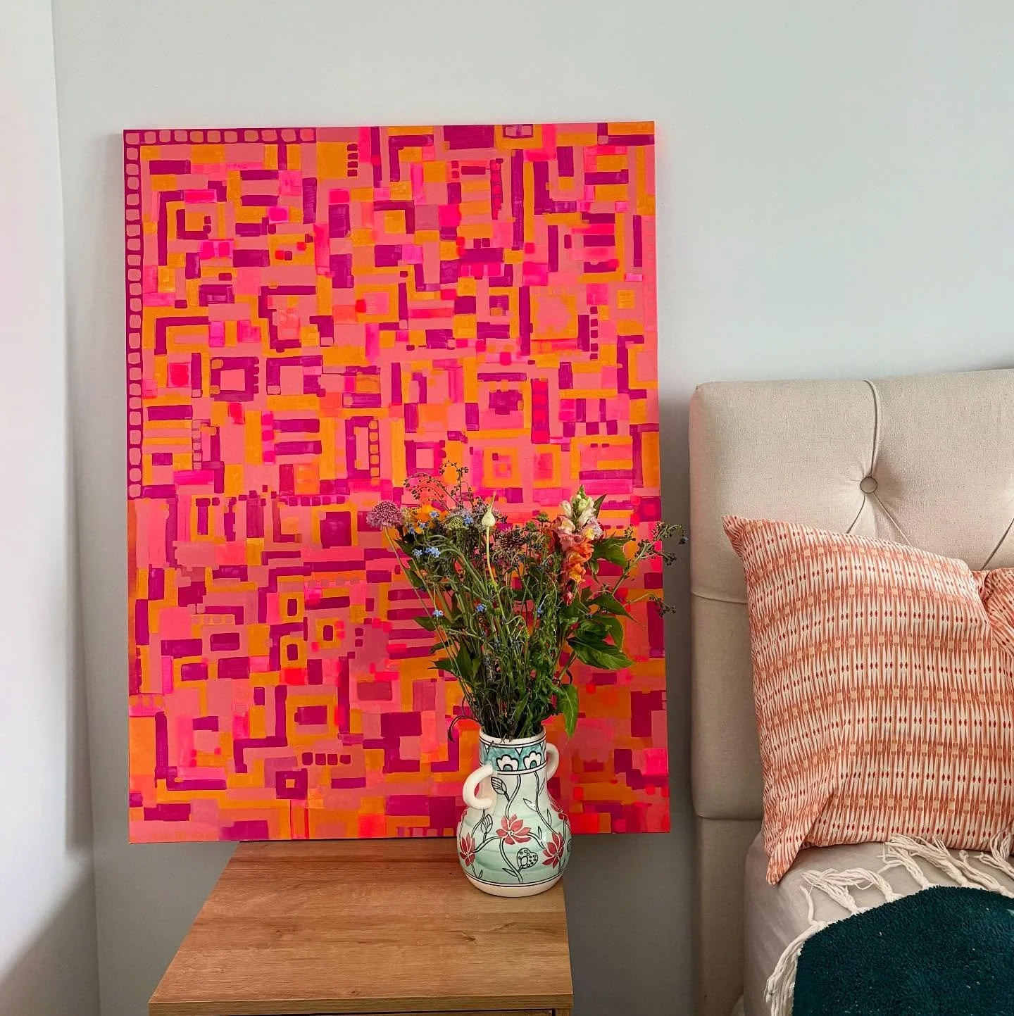 𝘍𝘪𝘭𝘭𝘪𝘯𝘨 𝘐𝘯 𝘛𝘩𝘦 𝘚𝘱𝘢𝘤𝘦𝘴 | 𝘗𝘢𝘳𝘵 Two

Size: 30x40 inches
Medium: Acrylic on Canvas

#chicagoartist #acrylic #canvas #abstract #art #colorful