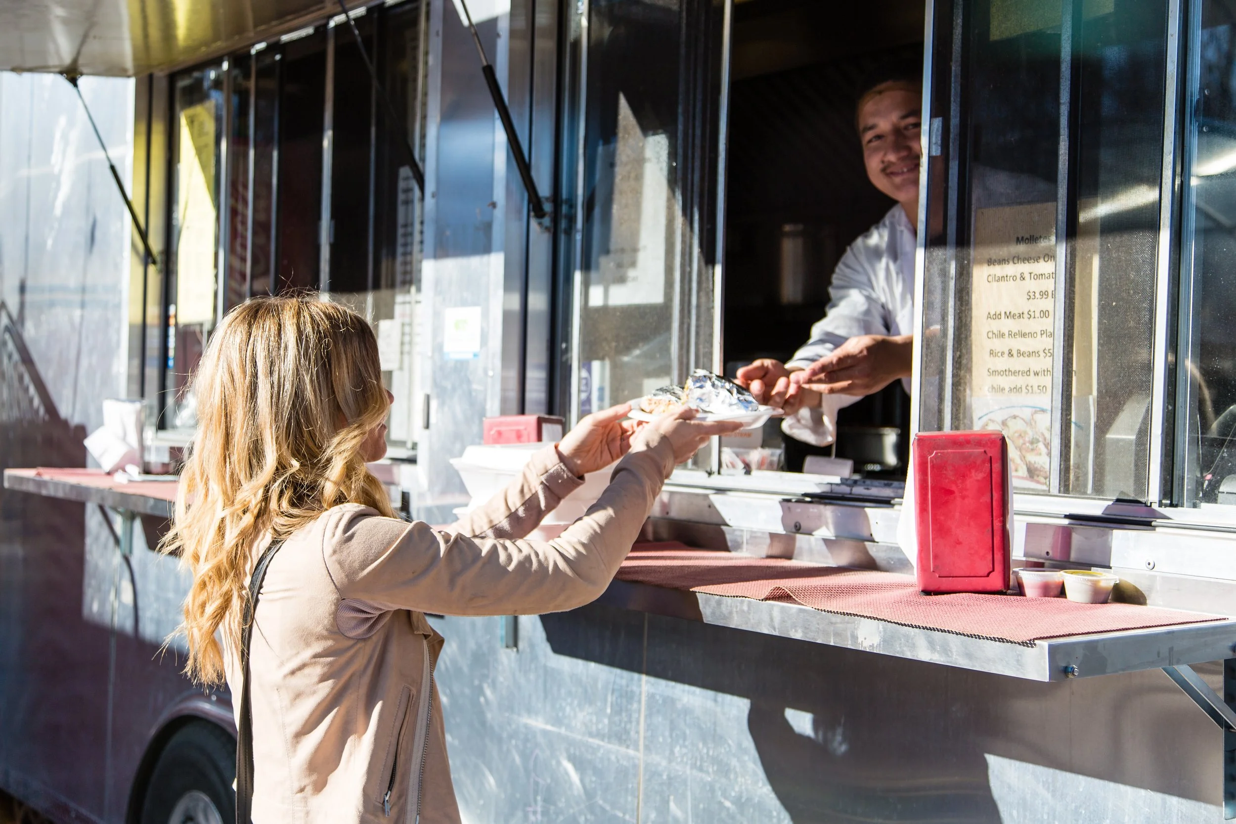 Editorial food truck photography in downtown Lafayette, Colorado for Boulder County Lifestyle Magazine, Lisa Doane Photography