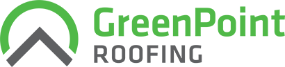 GreenPoint Roofing logo with a stylized roof icon and text