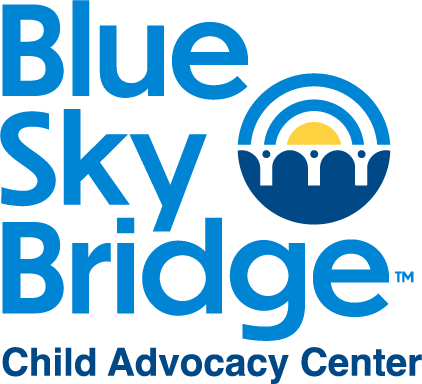 Client logo for Blue Sky Bridge Child Advocacy Center, a long-term community non-profit partnership and event client for Lisa Doane Photography since 2018.