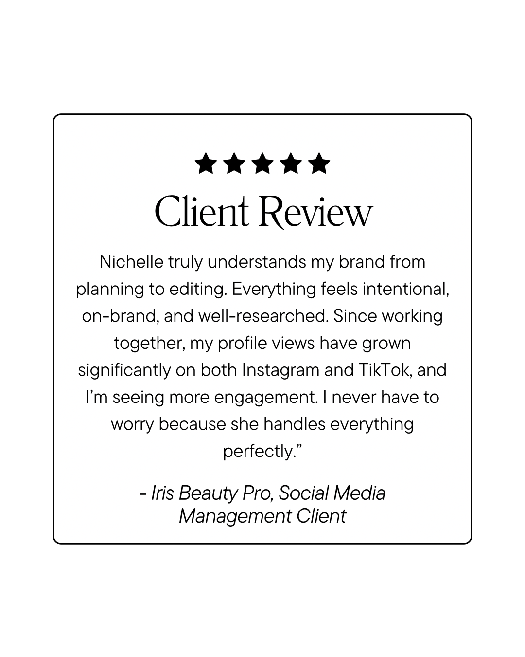 Black and White Simple Real Estate Client Testimonial Reviews Instagram Post.PNG