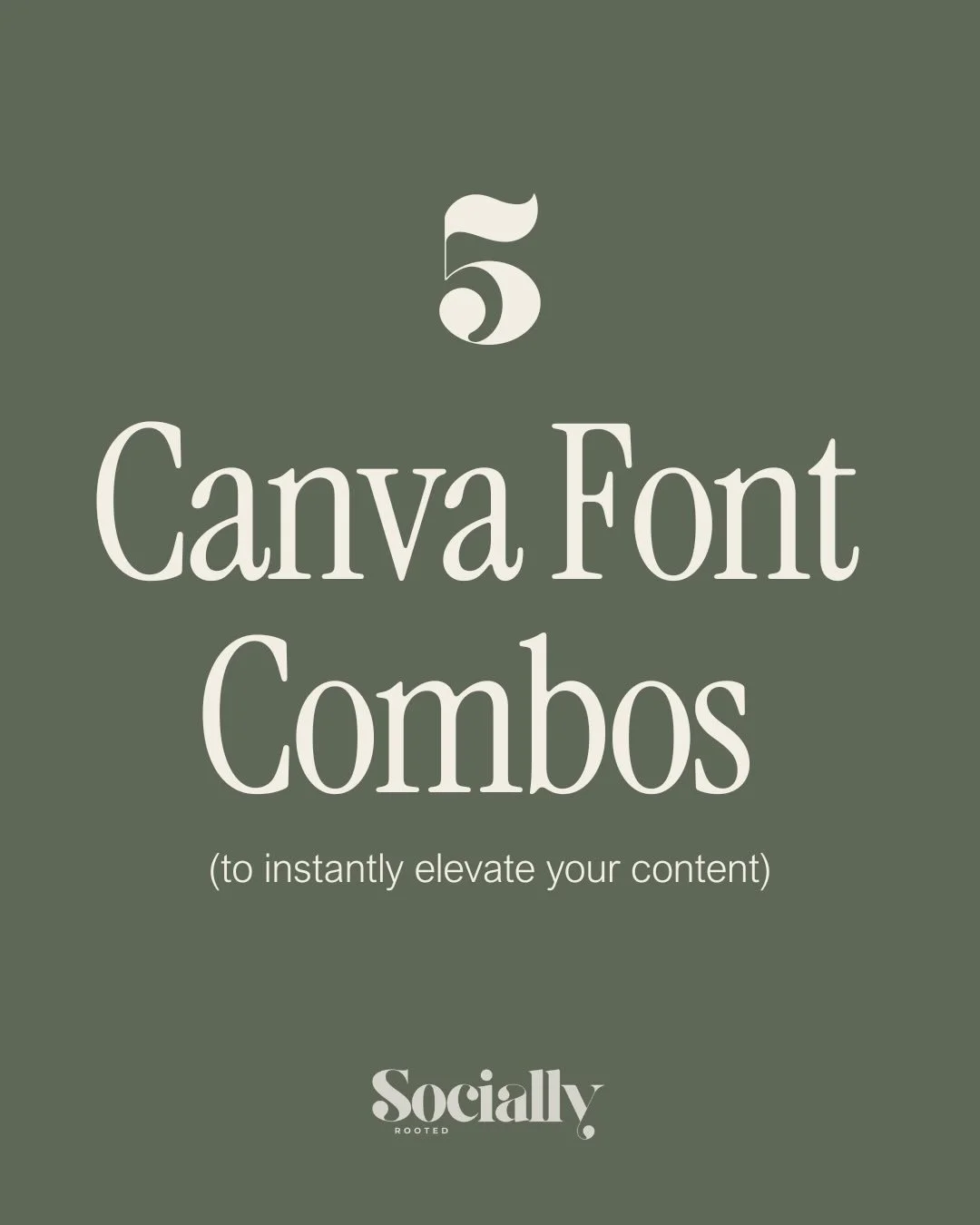 I&rsquo;m obsessed with these font combos! Fonts can instantly change the mood of your brand. Save these 5 Canva fonts that will elevate your content. 

#canvafonts #typography #fonts #socialmediatips