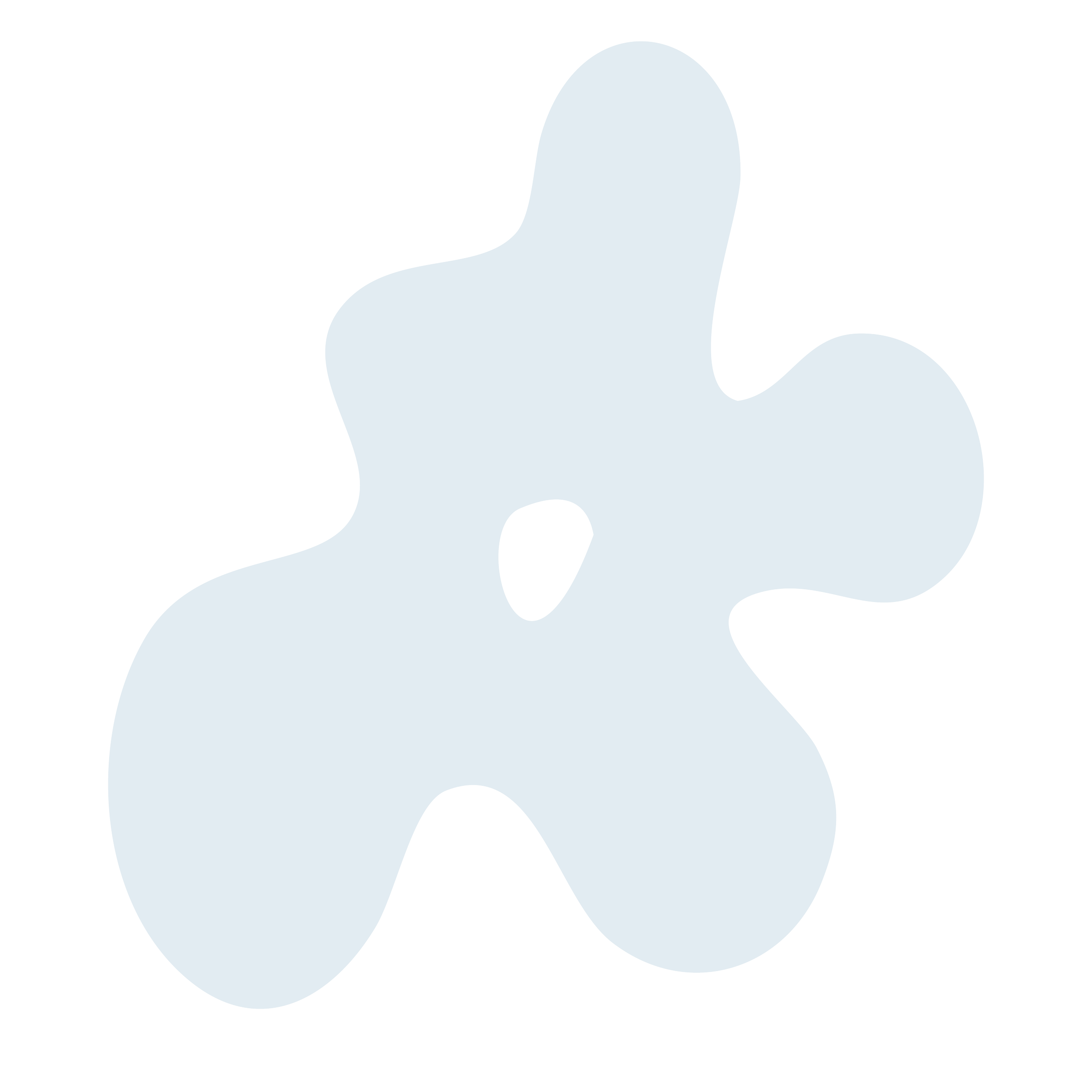 Abstract irregular light blue shape on black background.