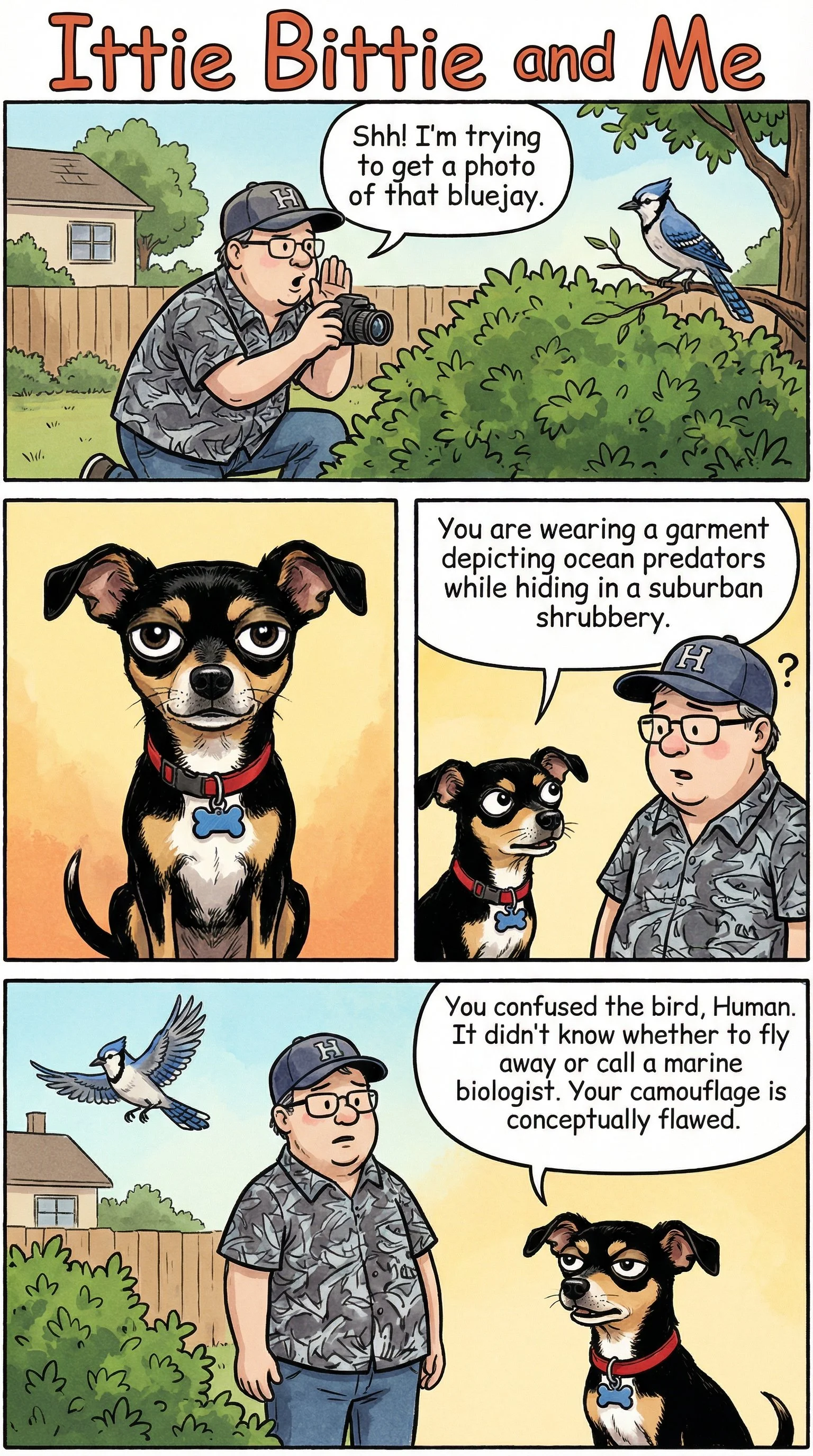 A witty chihuahua comment on my fashion sense
