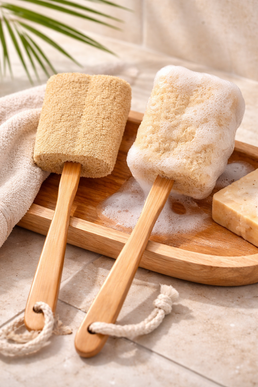 Loofah on a Stick