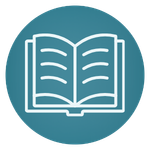 Un libro abierto en un fondo azul