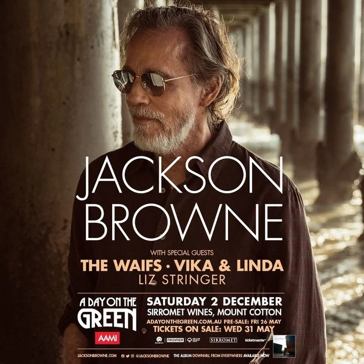 The Waifs are ✨delighted✨ to be performing with Jackson Browne at A DAY ON THE GREEN, Sirromet Wines Mt Cotton, for his only Queensland performance! Saturday 2 December 2023, featuring very special guests Vika &amp; Linda and Liz Stringer. 

Tickets 