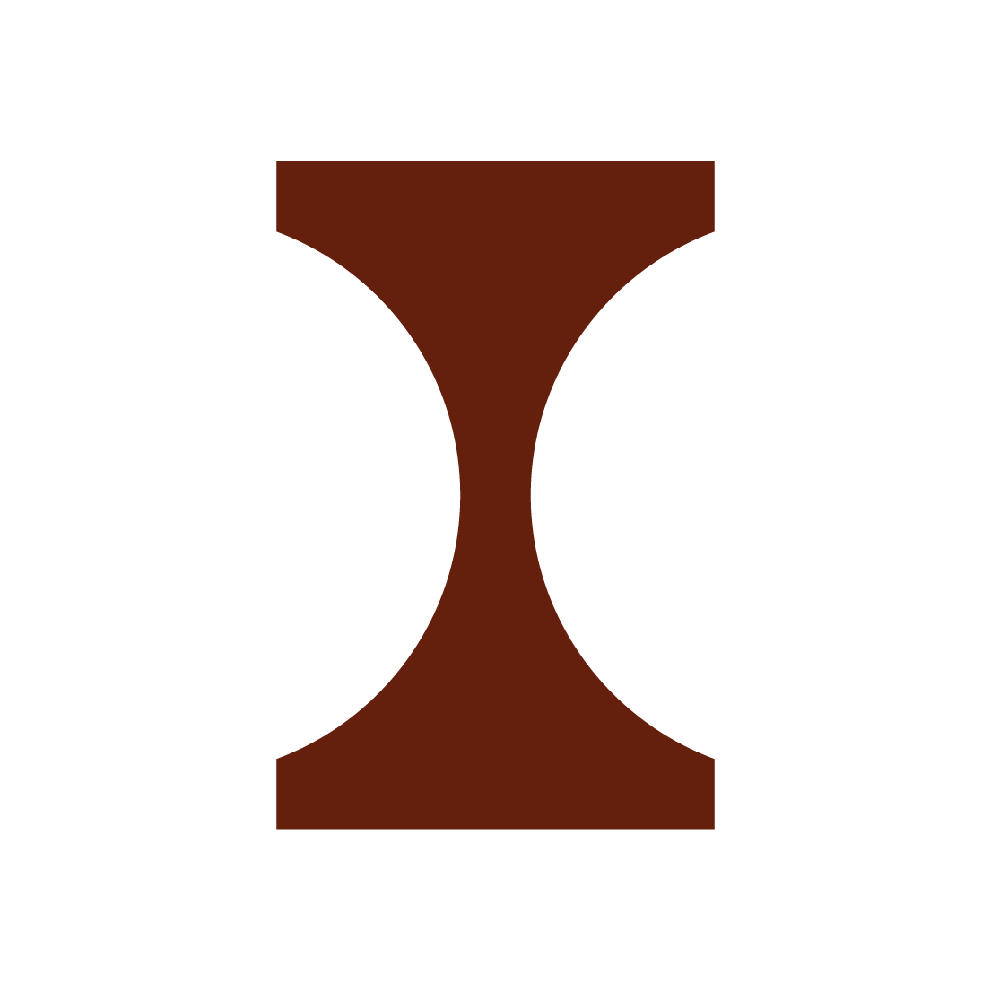 Illustrated apple core icon.