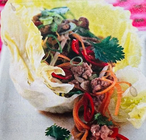 San Choy bau served in lettuce cups