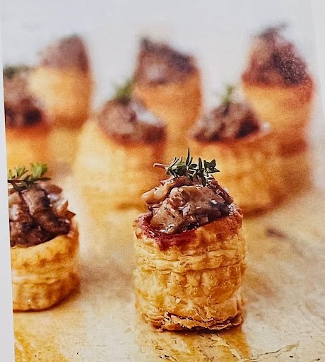 Wild mushroom, garlic and thyme bouchées