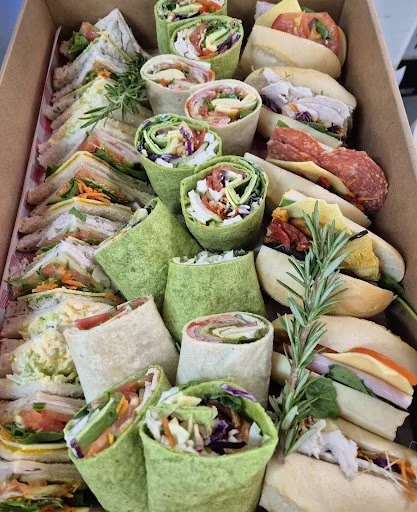 Selection of wraps and dinner rolls