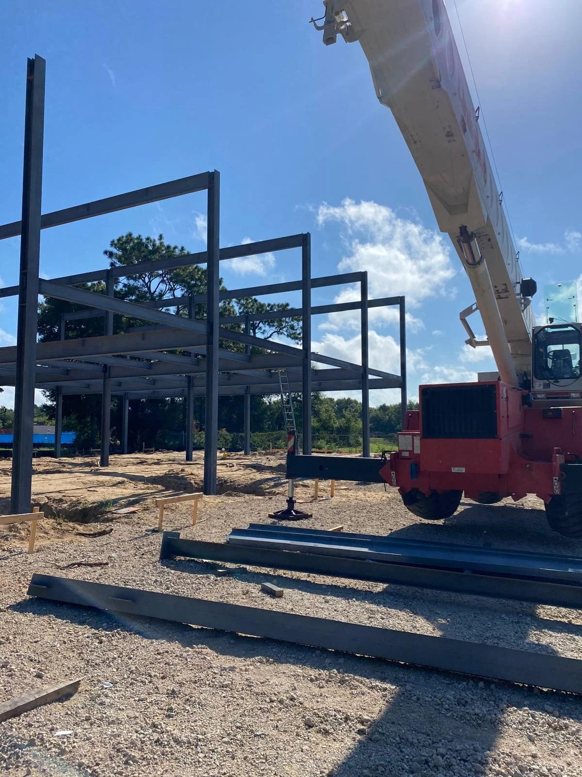 Steel structure under construction