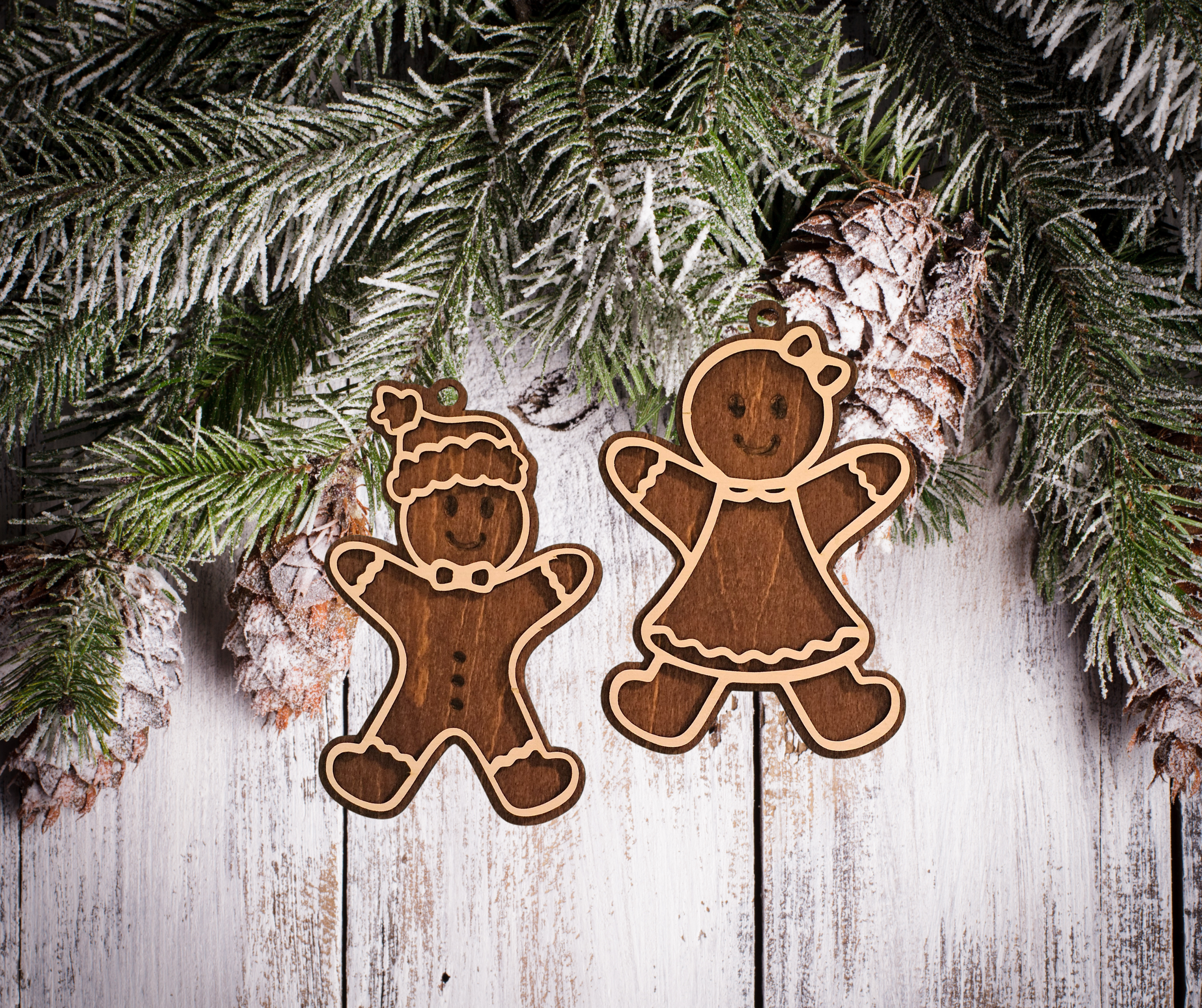 Gingerbread Kids - Christmas Ornament Set