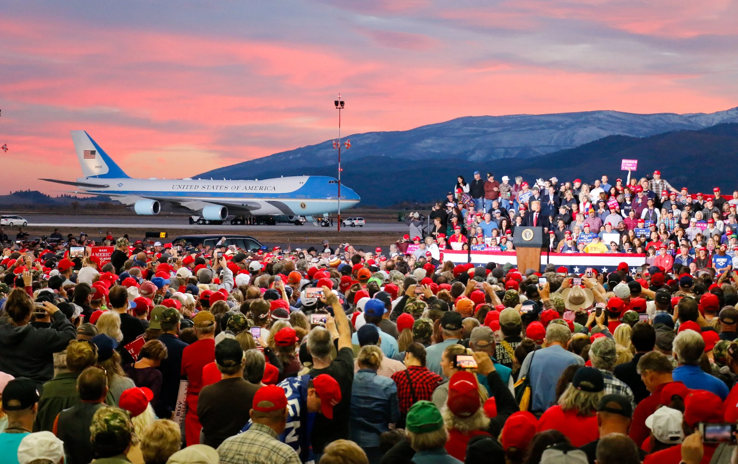 President Trump speaks at a campaign rally on October 18, 2018 in Missoula, Mont. 