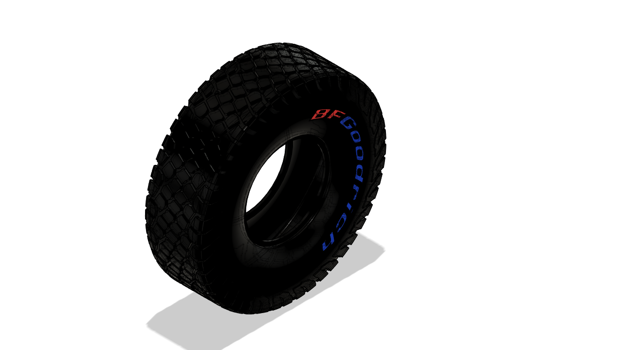BFG 33x10.5 TYRE CAD MODEL
