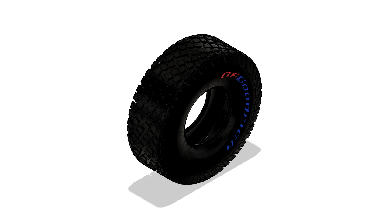 BFG KR3 37X13.5" TYRE CAD MODEL