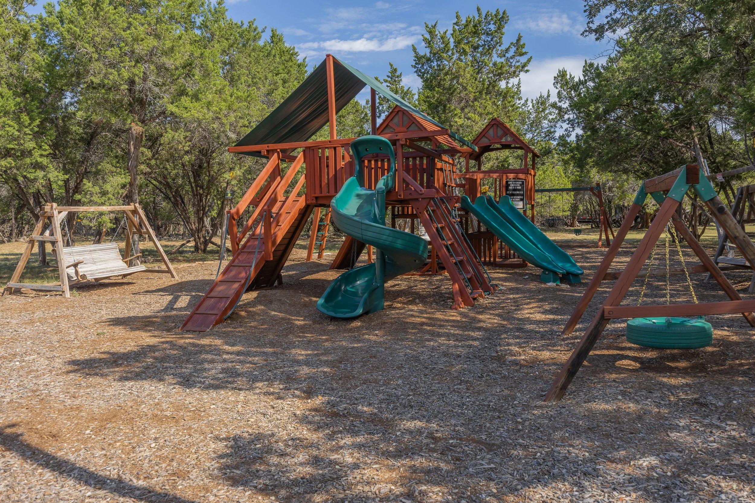 As a homeowner in the Woodcreek North neighborhood, you have access to a private park that was recently expanded with 3 gazebos for picnics with tables, a half basketball court, a tetherball, a gaga ball pit, a horseshoe pit, playscapes for different