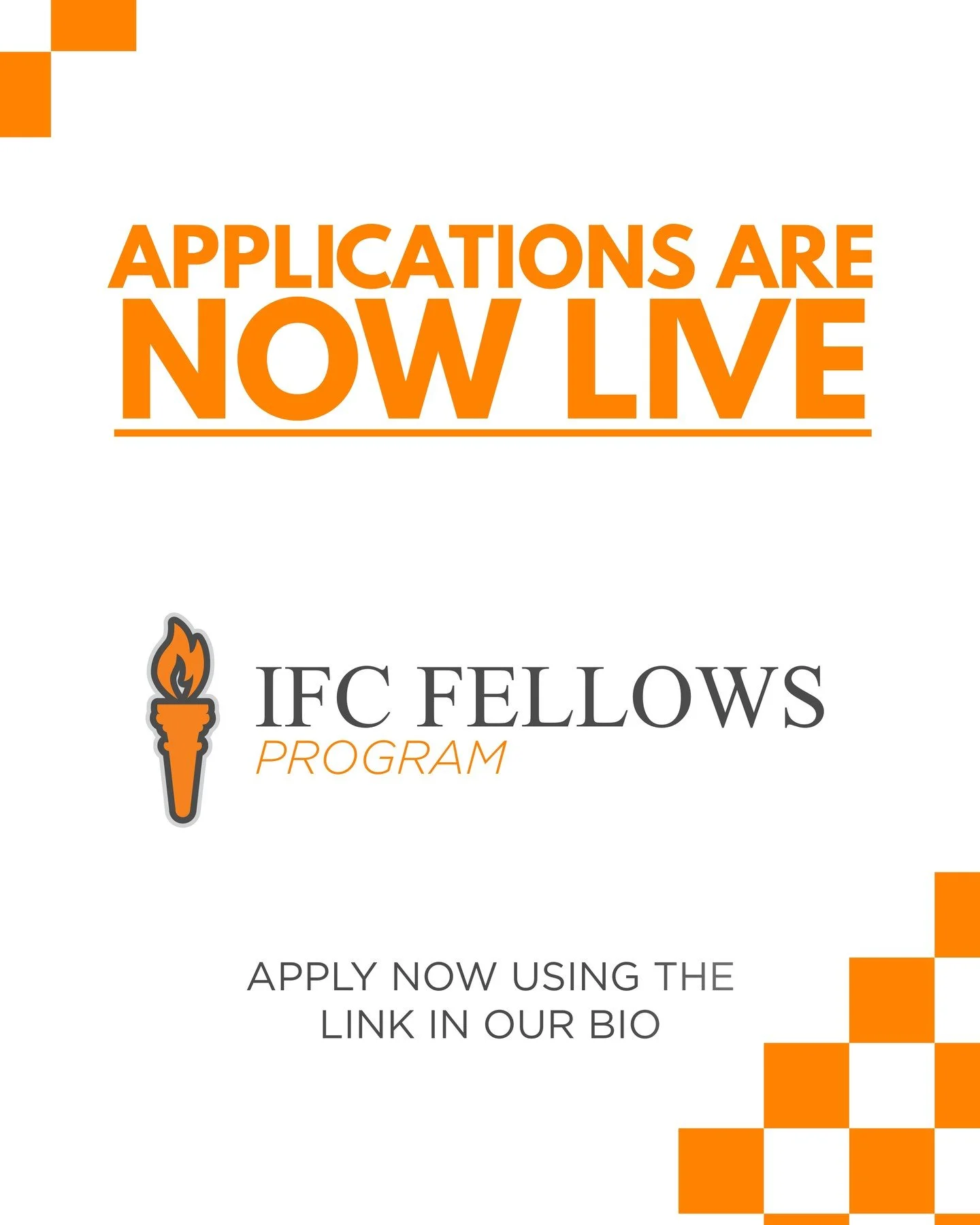 🚨 NOW LIVE 🚨 Applications for the IFC Fellows Program are now live! If you're interested apply using the link in our bio!