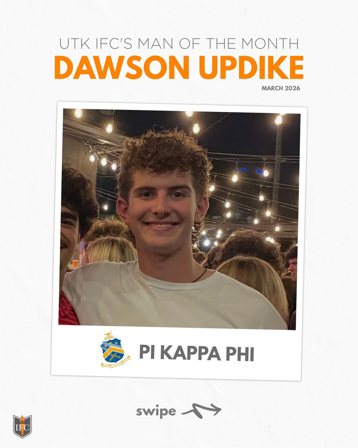 Congratulations to our March 2026 Man of the Month &mdash; Dawson Updike of Pi Kappa Phi. 🔥
Oh, and did we mention he's only a sophomore? The best is yet to come. We're proud to recognize you, Dawson. 👏🏼🔥