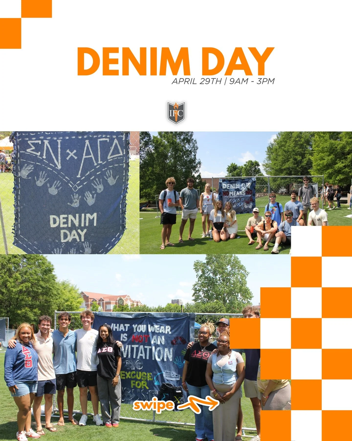 👖IFC invites you to join us for Denim Day on April 29th from 9AM&ndash;3PM Join us in wearing denim as a visible symbol of protest against sexual violence. See you there!
