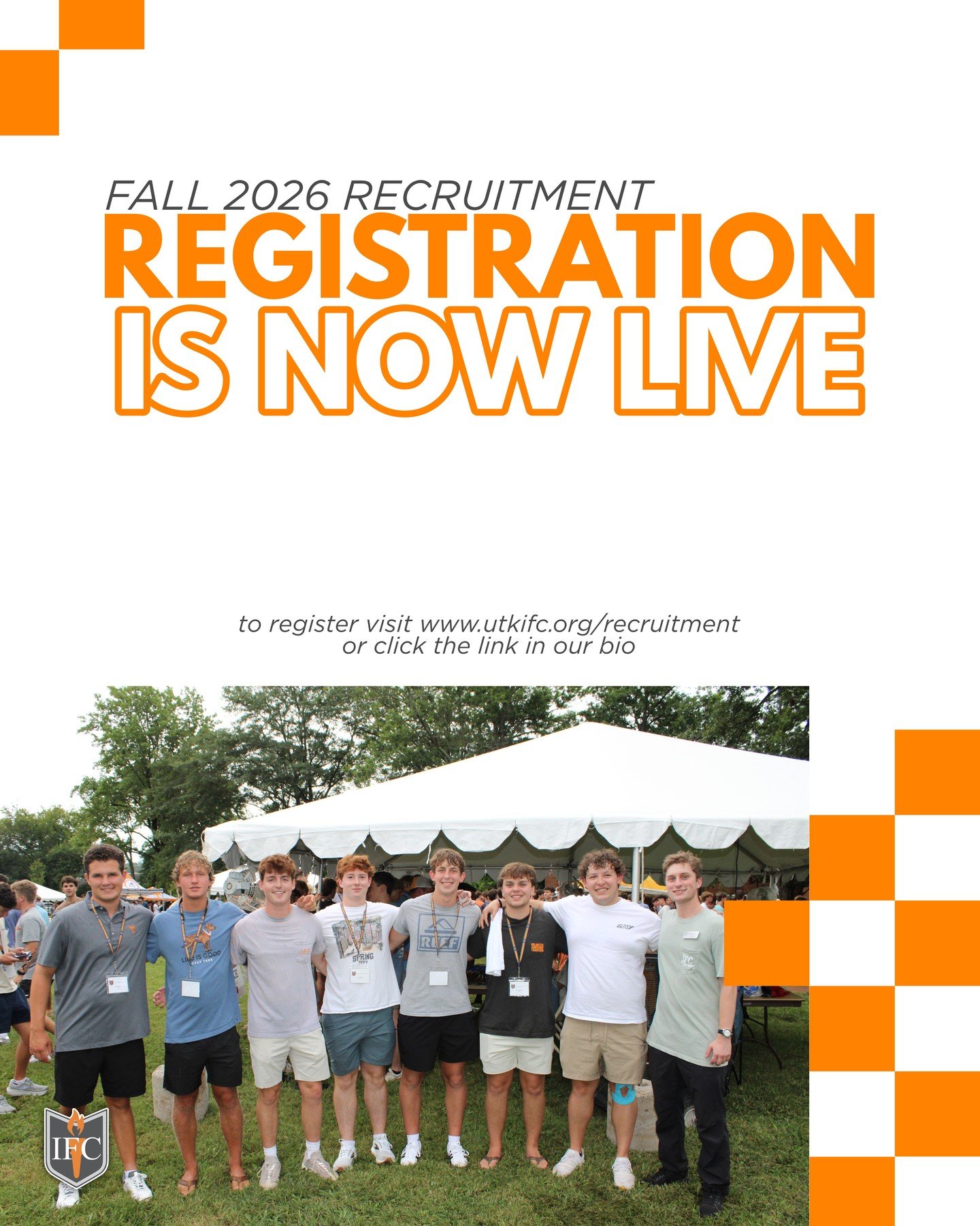 🚨REGISTER NOW🚨 Fall 2026 recruitment registration is now live! Early Bird registration is only $100 which ends May 1st! 🔥

for more info &amp; to register visit www.utkifc.org/recruitment