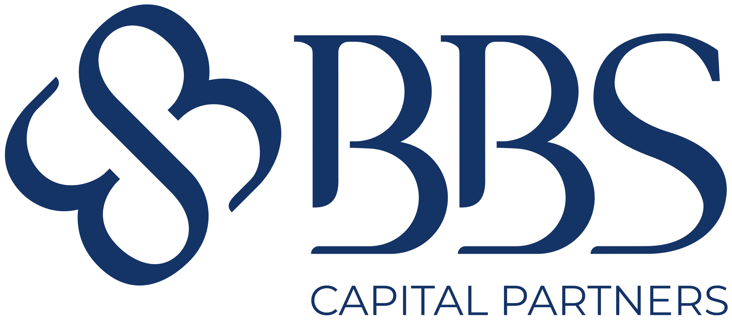 Logotipo do Capital Partners com um símbolo estilizado e o nome ao lado.