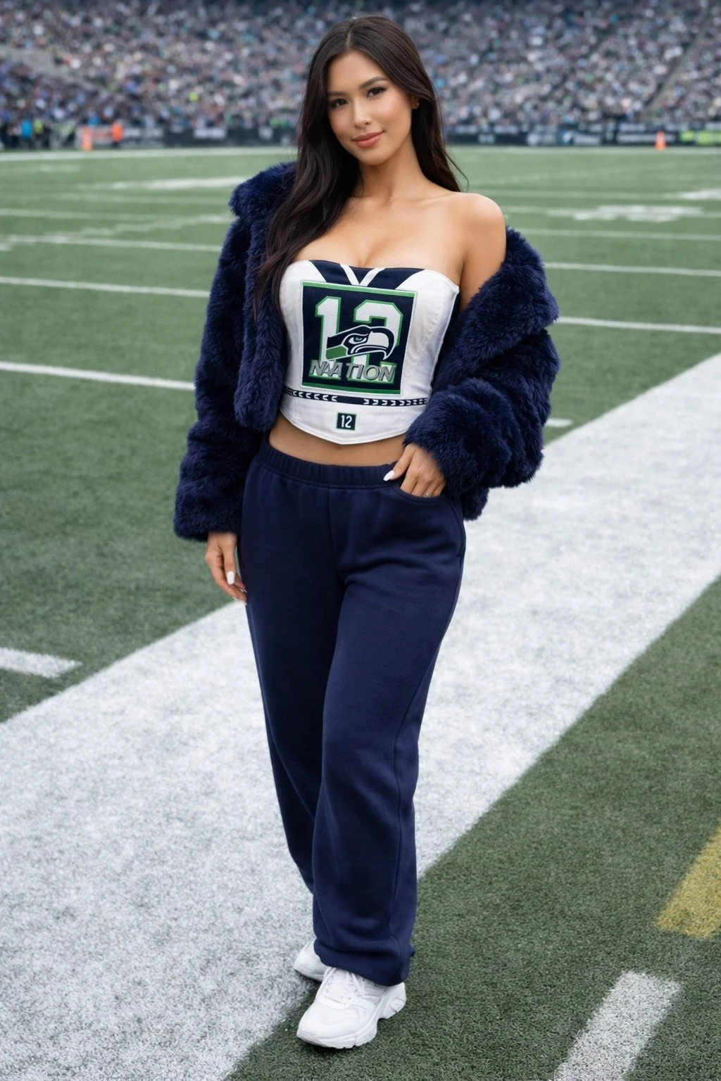 Custom NFL Seahawks Crop Top
