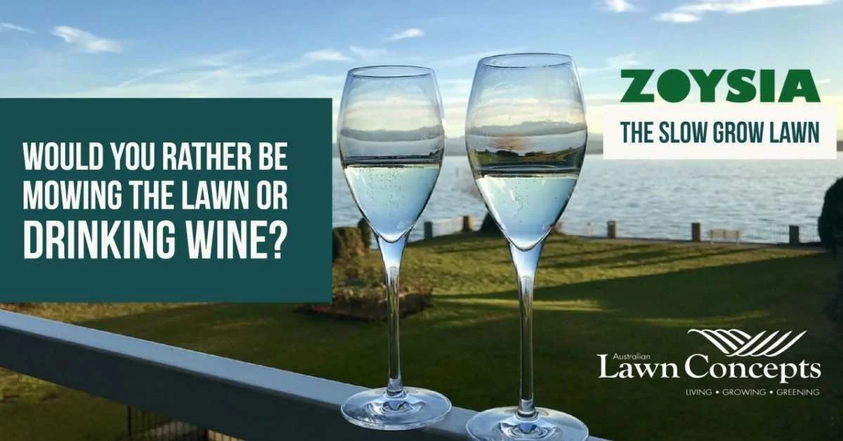 Mowing the lawn or drinking wine?