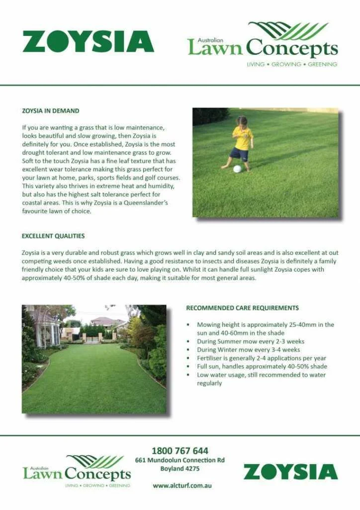 We're Australia's #1 Grower of Zoysia Lawns!
