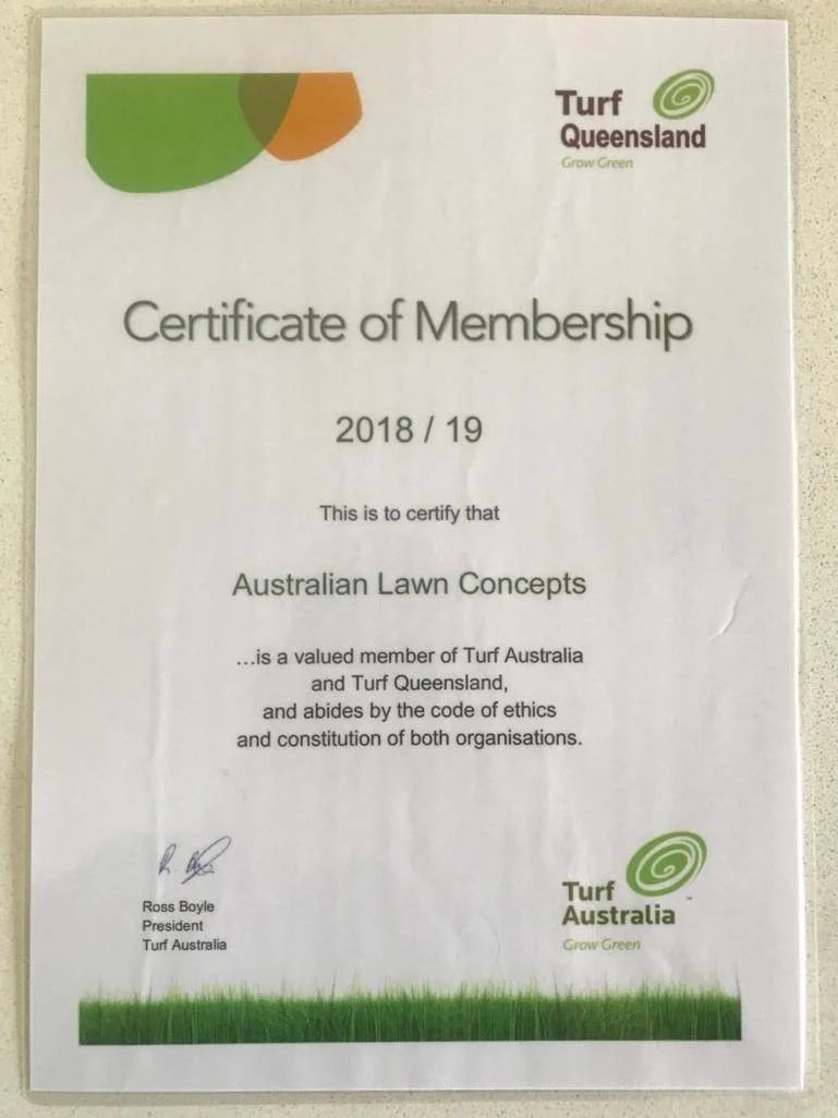 Turf Australia and Turf Queensland Membership Certification