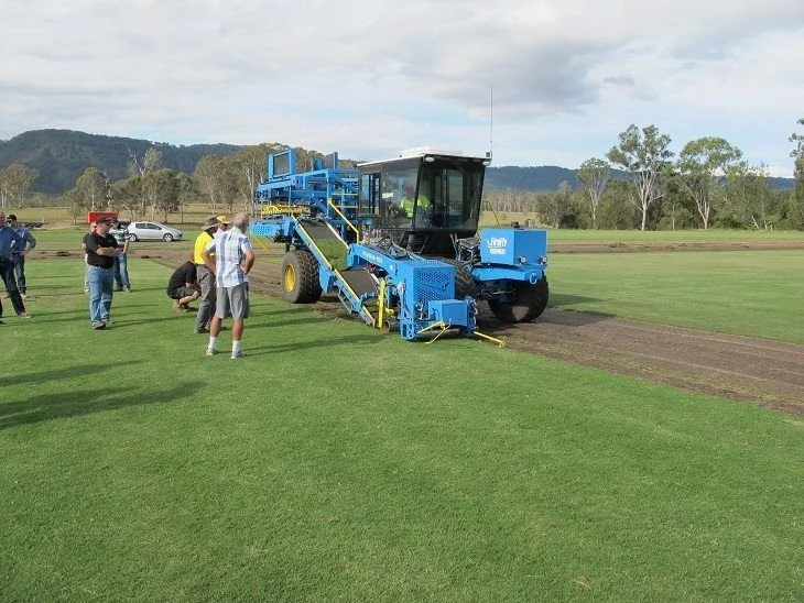 Harvesting our premium turf for your beautiful new lawn