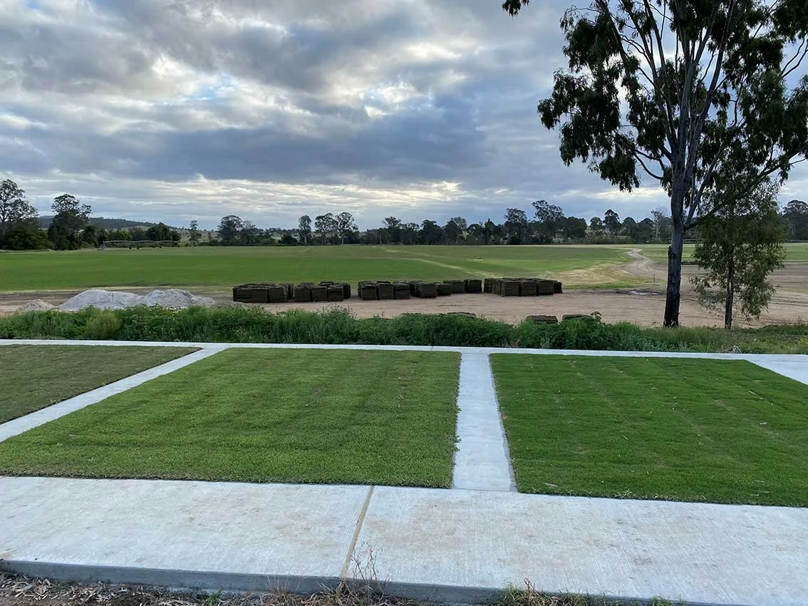 A beautiful cool day at 22 degrees, perfect time for laying your new lawn!
