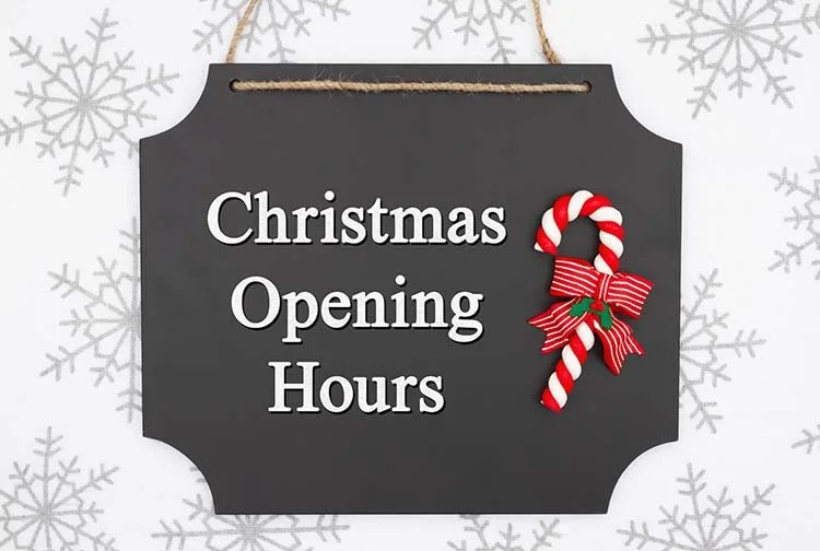 Christmas Opening hours