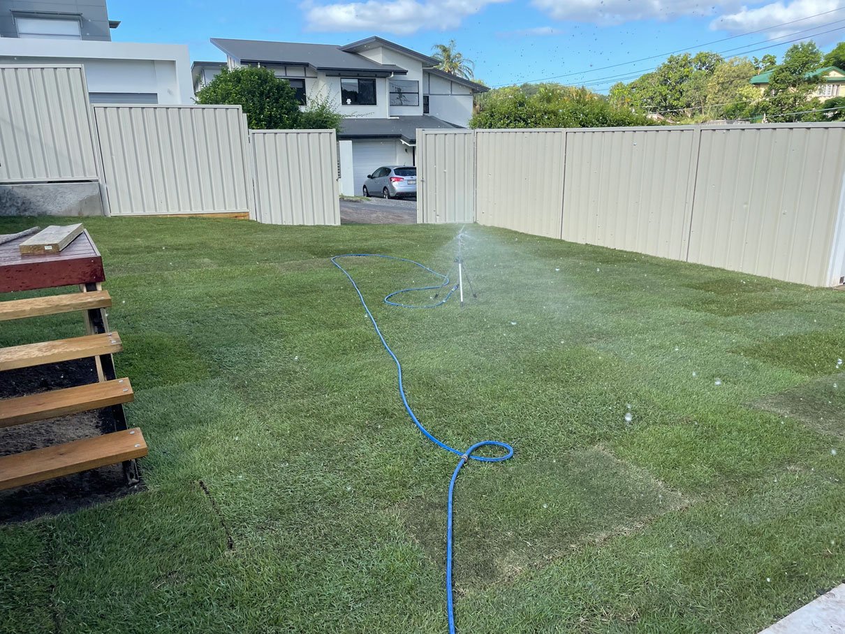 Empire Zoysia Turf prepped and laid at Seven Hills Brisbane by Brookston Services