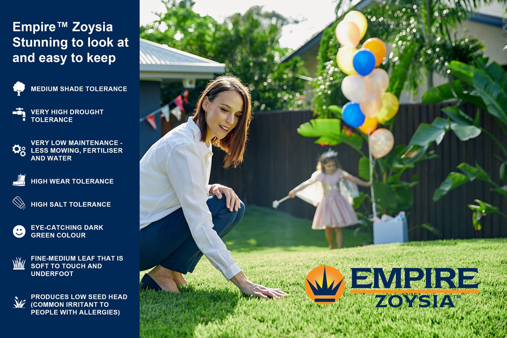 Get a FREE quote for your new stunning Empire Zoysia lawn today.