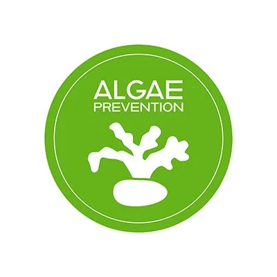 Green circular badge with white text that reads