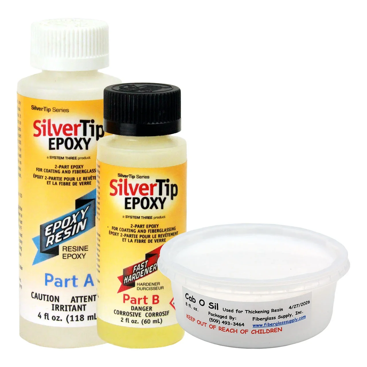 Sawyer Paddles and Oars, SilverTip Epoxy Kit (Part A - 4oz & Part B - 2oz)